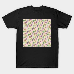 Hilarious Wiener Sausages and chunky Pop Corns pattern T-Shirt